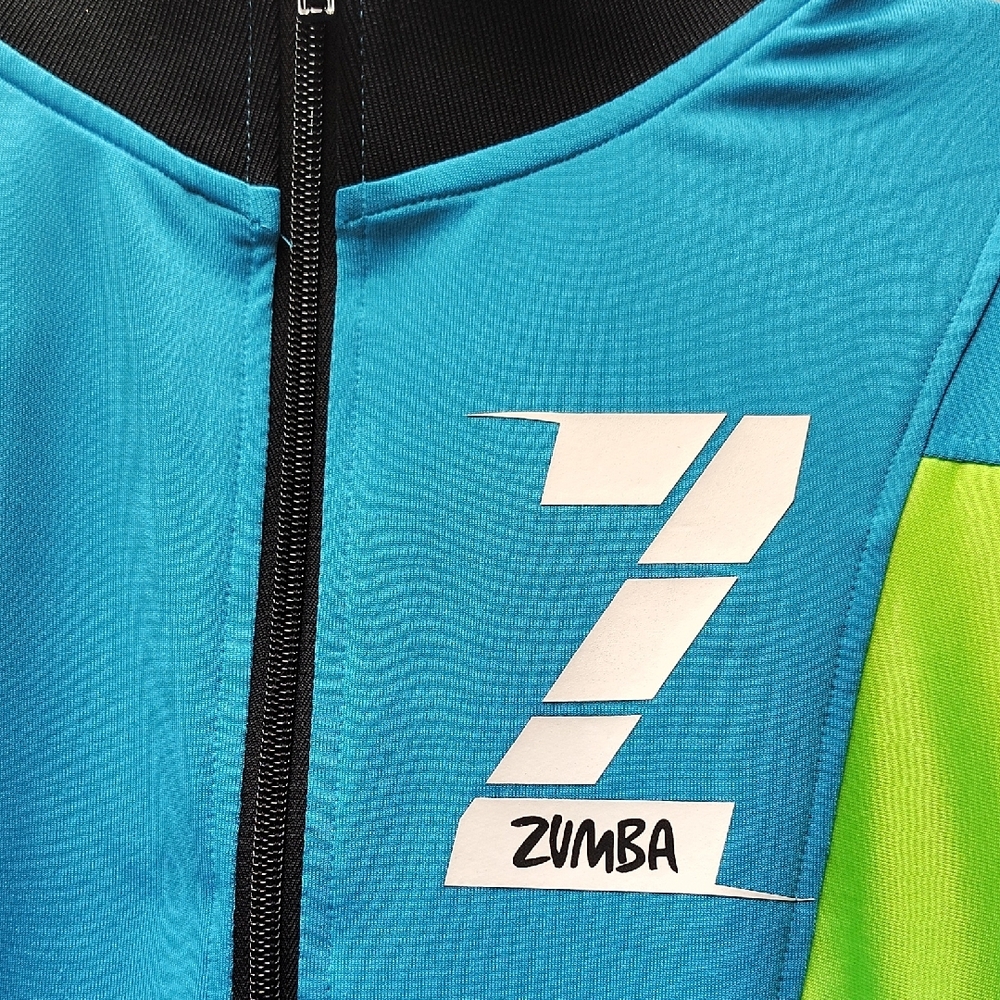 Zumba Fitness Blue and Green Lightweight Jacket - Picture 7 of 13